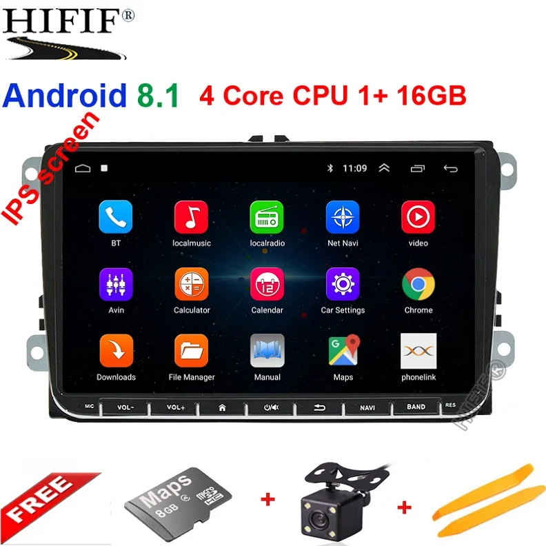 SD Camera Tool 9 дюймов Android 9,1 Автомагнитола gps для Skoda Rapid/Octavia/Yeti/Superb/VW golf 5 6 touran passat B6 jetta polo tiguan - Цвет: SD Camera Tool