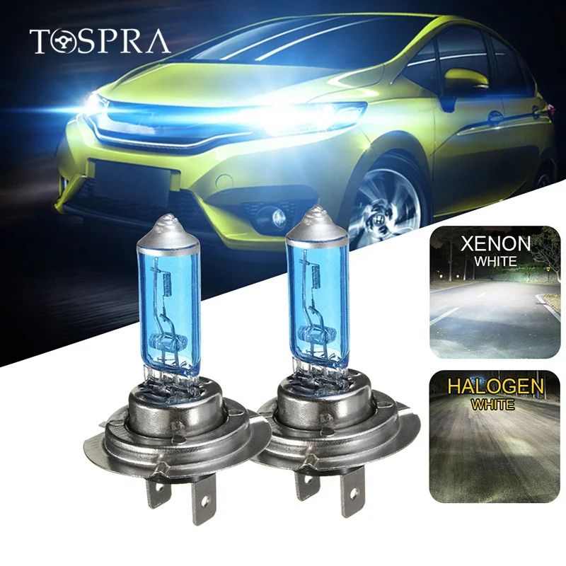 2pcs H7 55W 12V 5000K Halogen Bulbs Super White Lights High Power Car Headlight Driving Lamp Light Source Parking Auto | Автомобили и