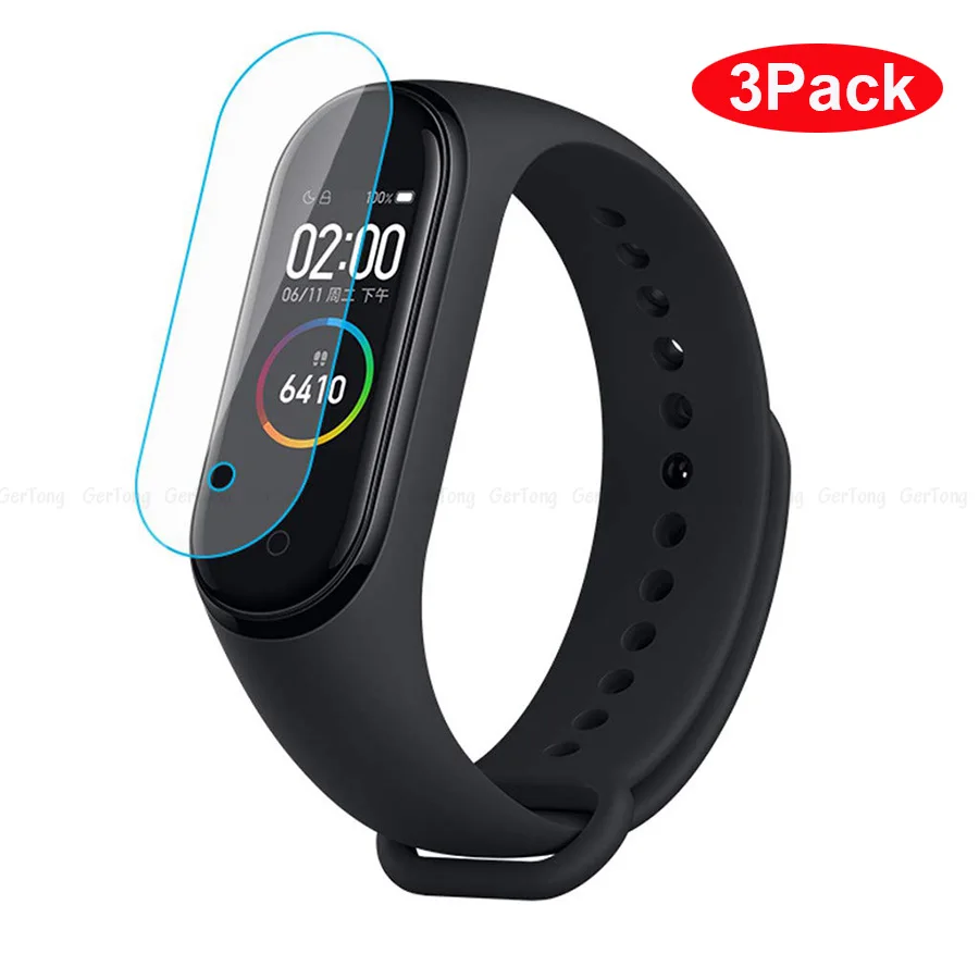

3 шт. Защитная пленка для Xiaomi Mi Band 4 3 2 Смарт-браслет полная защита экрана Гидрогелевая пленка не закаленное стекло