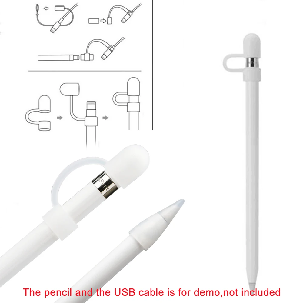 Чехол WOW с защитой от потери для Apple Pencil мягкий силиконовый защитный чехол