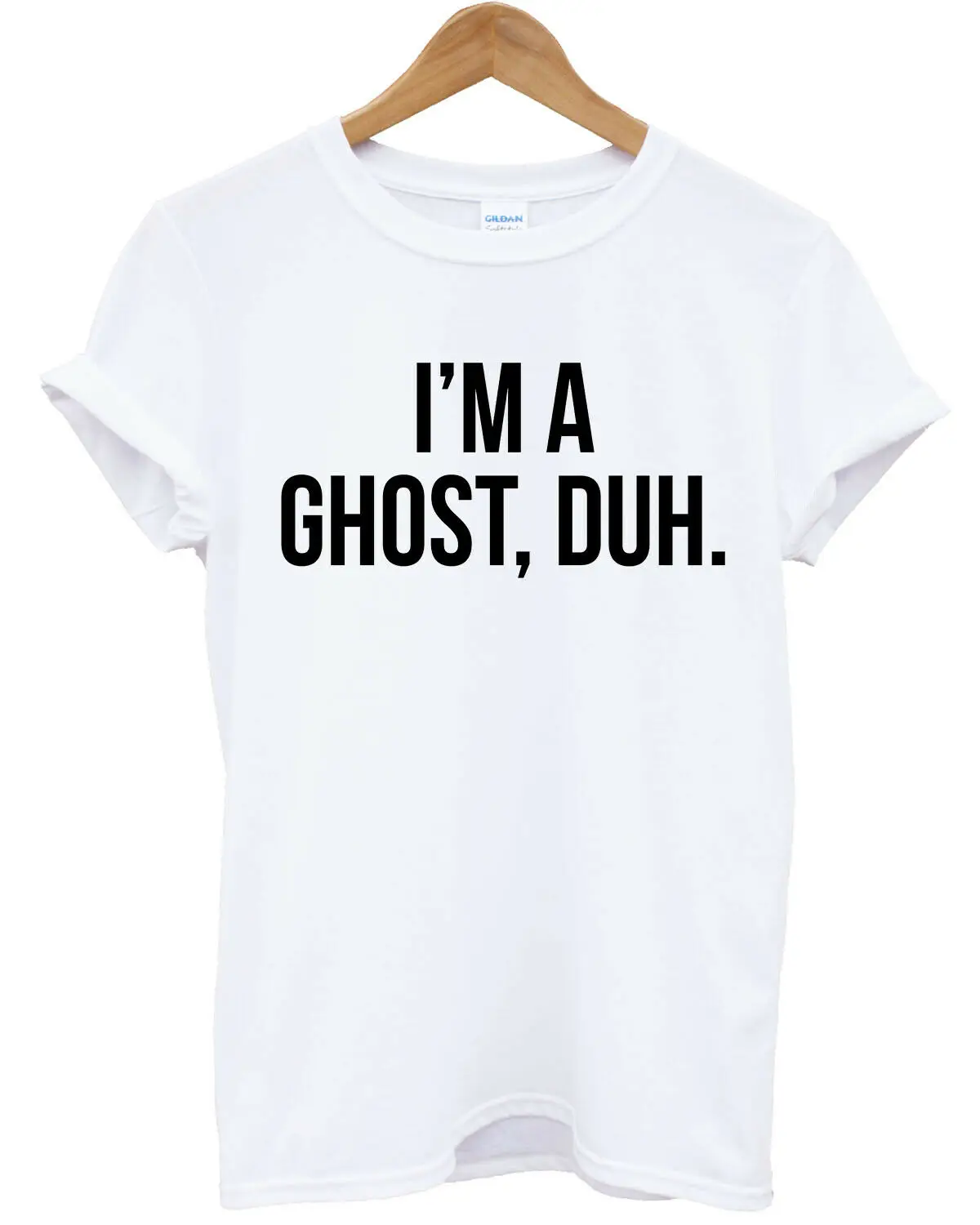 Im A Ghost Duh Хэллоуин футболка костюм для женщин и мужчин детская Забавный слоган