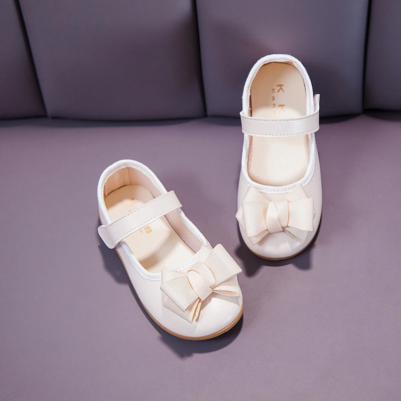 Mumoresip Princess Kids Shoes For Toddlers Big Girls With Bow-knot Bowtie Soft Comfortable Children Casual Flats Wedding New | Детская