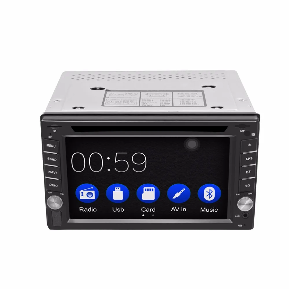 2din автомобильный DVD Радио Универсальный Авторадио carplay стерео In-Dash FPS Bluetooth USB/SD/AV-IN управление рулем сенсорный FM AM CAM