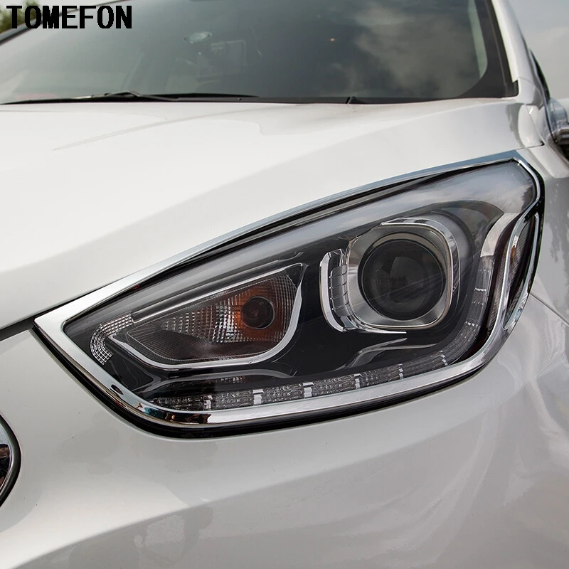 Хромированная накладка на передние и задние фары для Hyundai ix35 2013 2014 2015|trim cover|chrome