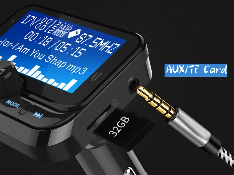 VR робот fm передатчик Bluetooth Автомобильный MP3 музыкальный эквалайзер плеер с