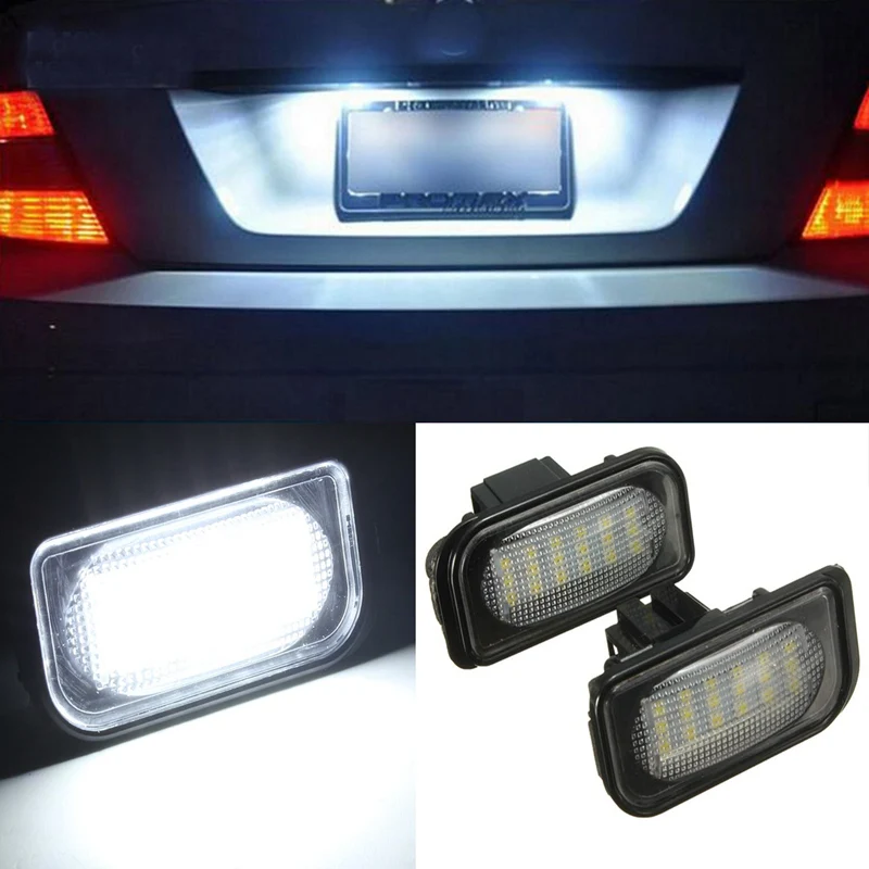 CARCHET 12V white Led Canbus Car Styling LED Lamp Number License Plate Lights 3W For Mercedes Benz W203 4D Sedan W211 R171 W219 |
