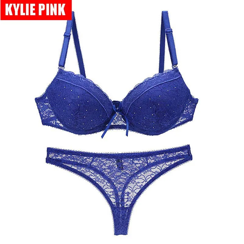 Женский кружевной бюстгальтер с пуш ап KYLIE розовый глубоким вырезом нижнее белье