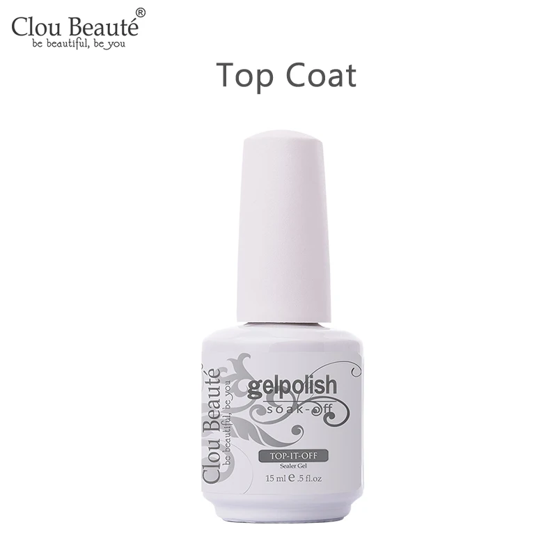 Clou Beaute Гель-лак для ногтей 15 мл основа и верхнее покрытие Гель-лак для ногтей полуперманентный лак впитывающий прозрачный праймер для ногтей