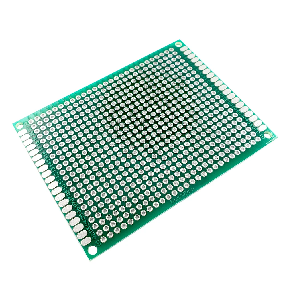 6*8 6X8cm Double Side Prototype pcb Breadboard Universal Printed Circuit Board 1.6mm 2.54mm Glass Fiber | Электронные компоненты