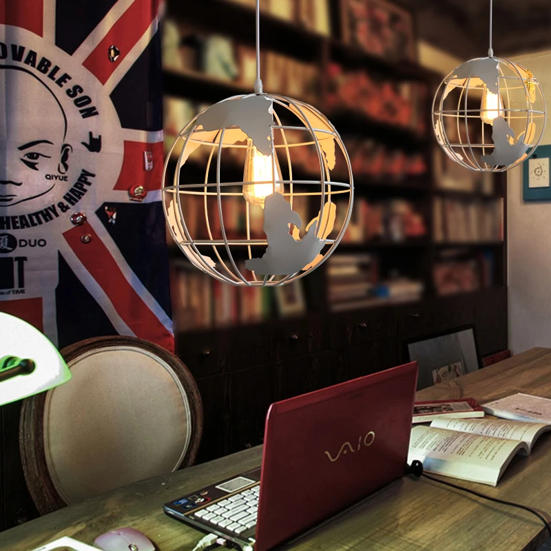 Эдисон современный простой из кованого железа Глобус формы круглый шар бар