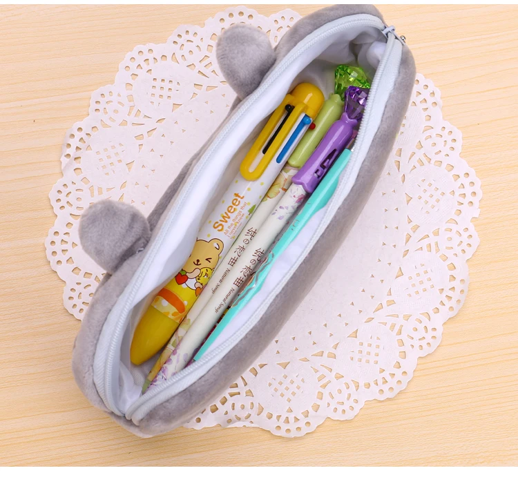 Новый Для мальчиков и девочек мультфильм карандаш сумка Kawaii Плюшевые школы
