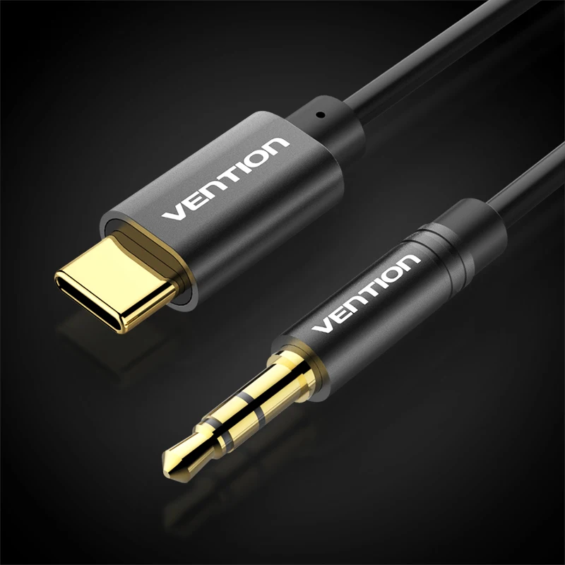 Аудиокабель Vention USB Type C на 3 5 мм кабель Aux гибкий пружинный шнур для автомобильной
