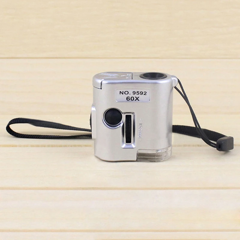 1Pcs Mini Lens 60X for Pocket Magnifier Microscope With LED Light Jewelry Dectector with Universal Clip Samsung Galaxy s5 s7 |