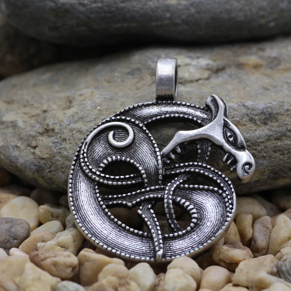 Youe shone Viking Ретро волк Фенрир норсе мифология Odin и Fenris кулон ожерелье Змеиный