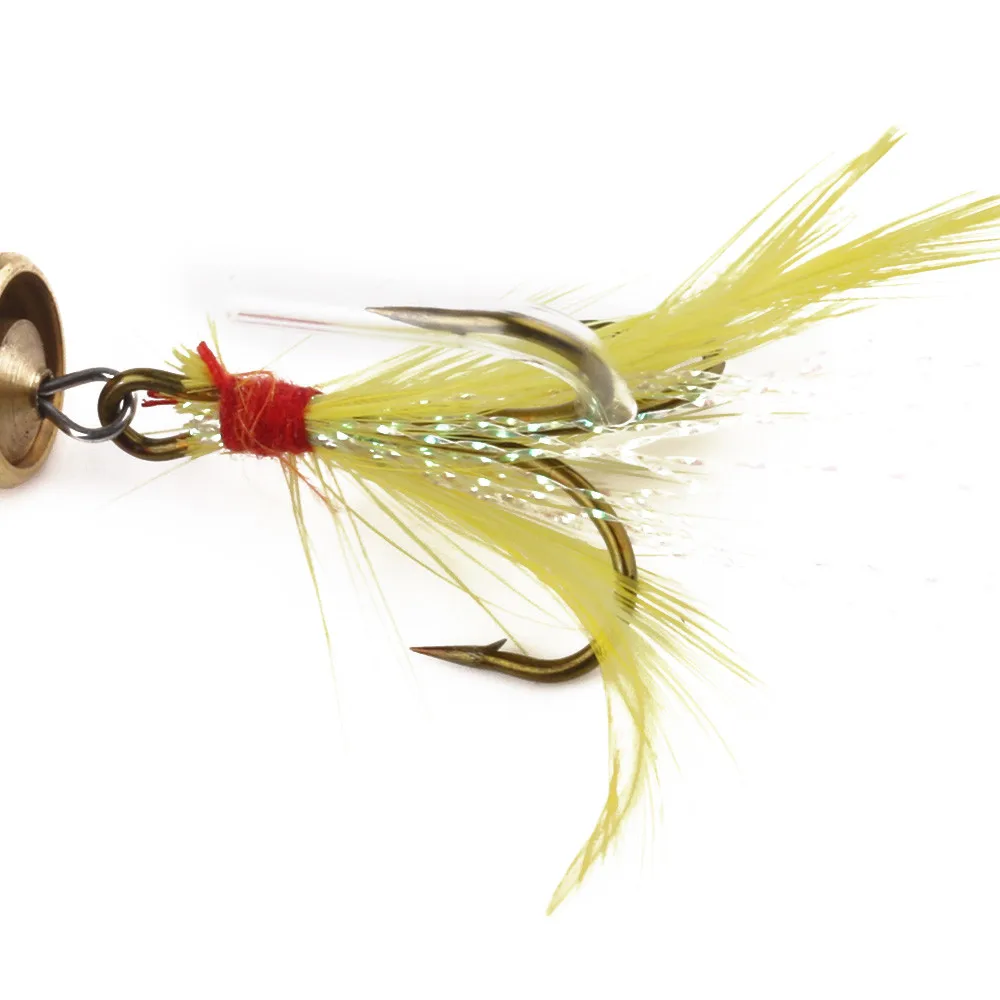 Brand New And High Quality 10CM Metal Fishing Lure Sequins Spinner Spoon Baits Feather Fishhook Tackle 13G | Спорт и развлечения