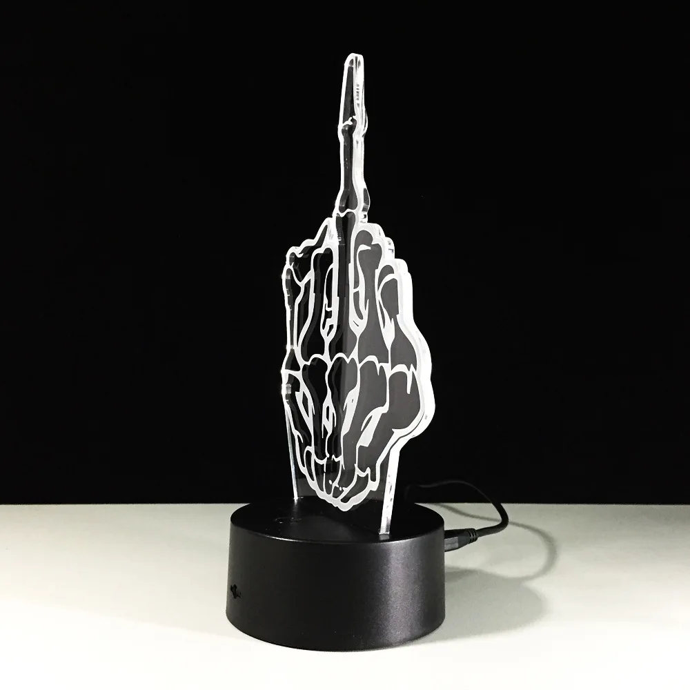 Ночник на среднем пальце Usb Светодиодная лампа Luminaria De Mesa 3d с датчиком движения