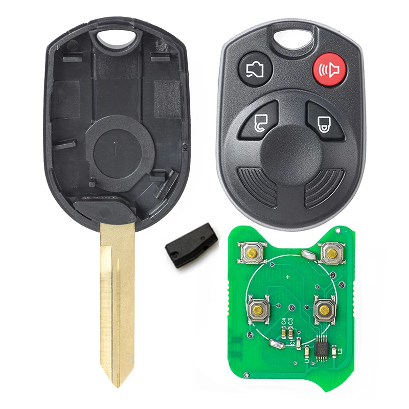 KEYECU 10x315 МГц 4D63 чип FCC: OUC6000022 2 + 1 3 3/4 Кнопка дистанционный ключ брелок от машины для