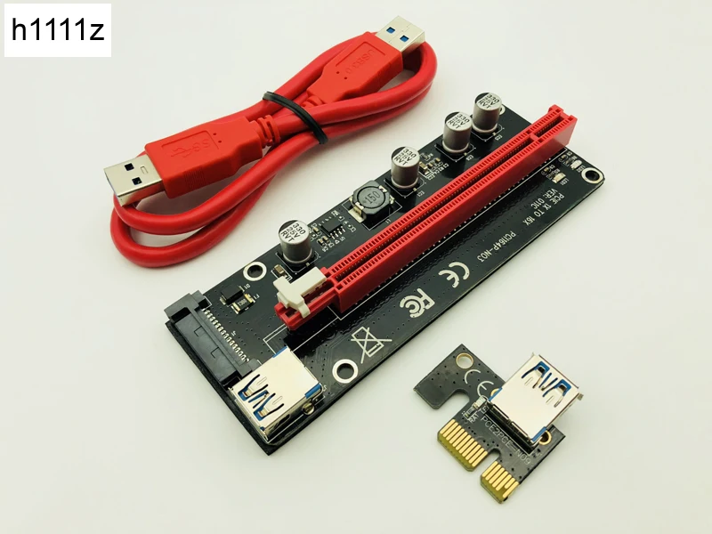 Новинка VER 011C Riser PCI E PCIe расширитель Express Card 1x до 16x SATA 15pin Разъем питания 3