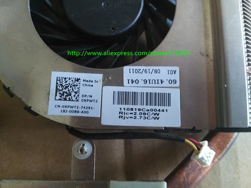 Кулер OXPWT2 с радиатором для ЦПУ ноутбуков DELL n4050 V1450 AMD | Компьютеры и офис