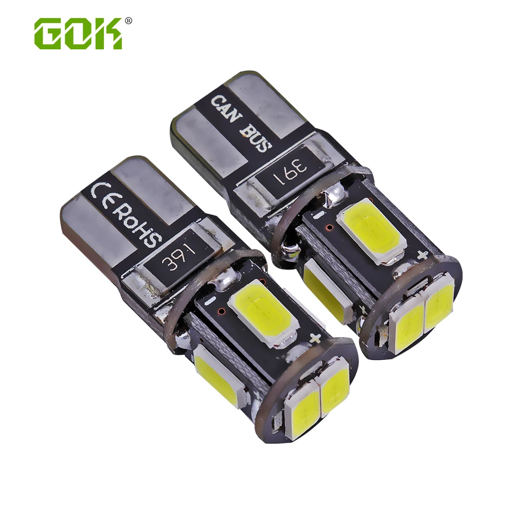 

100 X T10 led W5W T10 6SMD Светодиодная лампа canbus 5630 без ошибок 12 В автомобильная светодиодная лампа индикатор светильник ПА для парковки