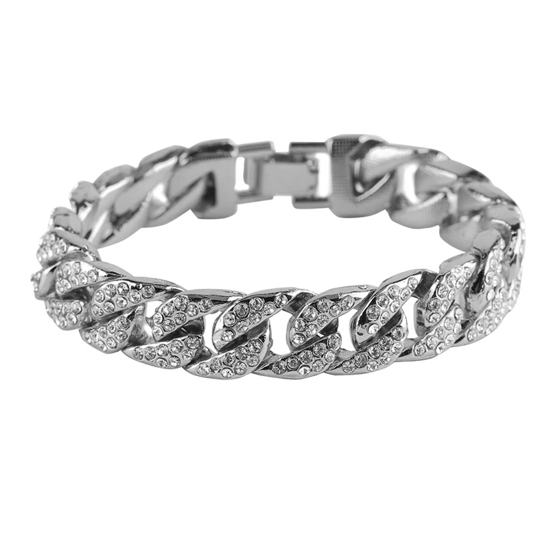 Elegant Crystals Metal Women Chain Bracelets Trendy Lady Wrist Jewelry Bangles Gifts | Украшения и аксессуары