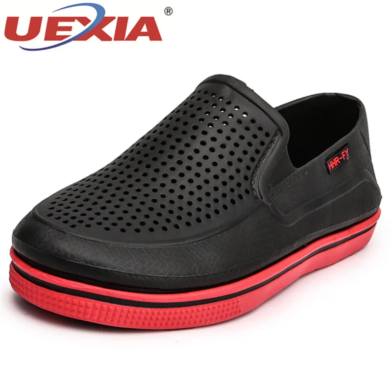 UEXIA/Новые мужские сандалии летние шлёпанцы для женщин обувь Croc модные пляжные