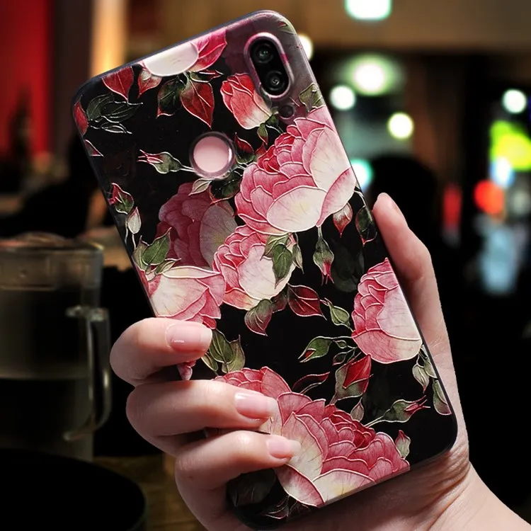 Мягкий чехол с 3D тиснением для Huawei P20 P30 P40 P10 P Smart Z S 2021 2020 Mate 10 20 Lite E Y6 Y7 Y9 Prime Pro