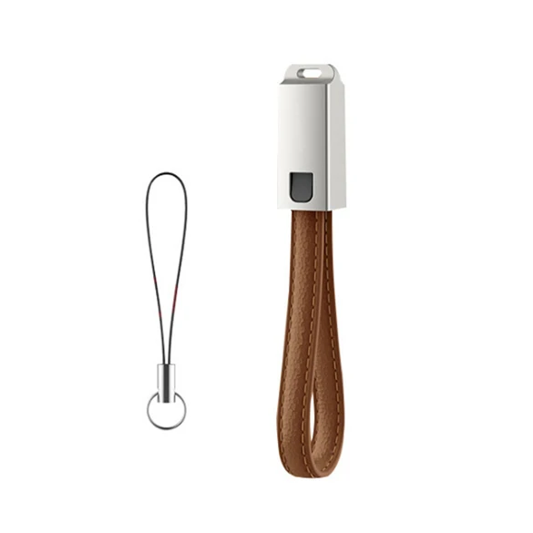 Металлический кожаный мини-брелок USB Type-C для быстрой зарядки usb-кабель Type-c