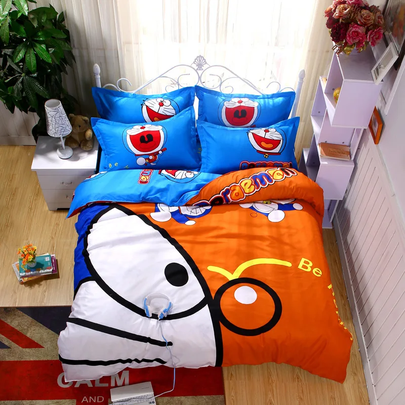 Hello Kitty постельных принадлежностей детей постельное белье мультфильм с простыня