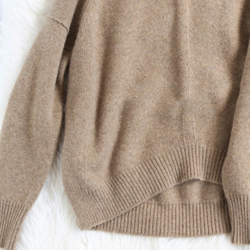 2018 Winter Women Cashmere Wool Turtleneck Sweaters Pullovers Casual Fashion Solid Color Loose Female Knitted Jumpers | Женская одежда