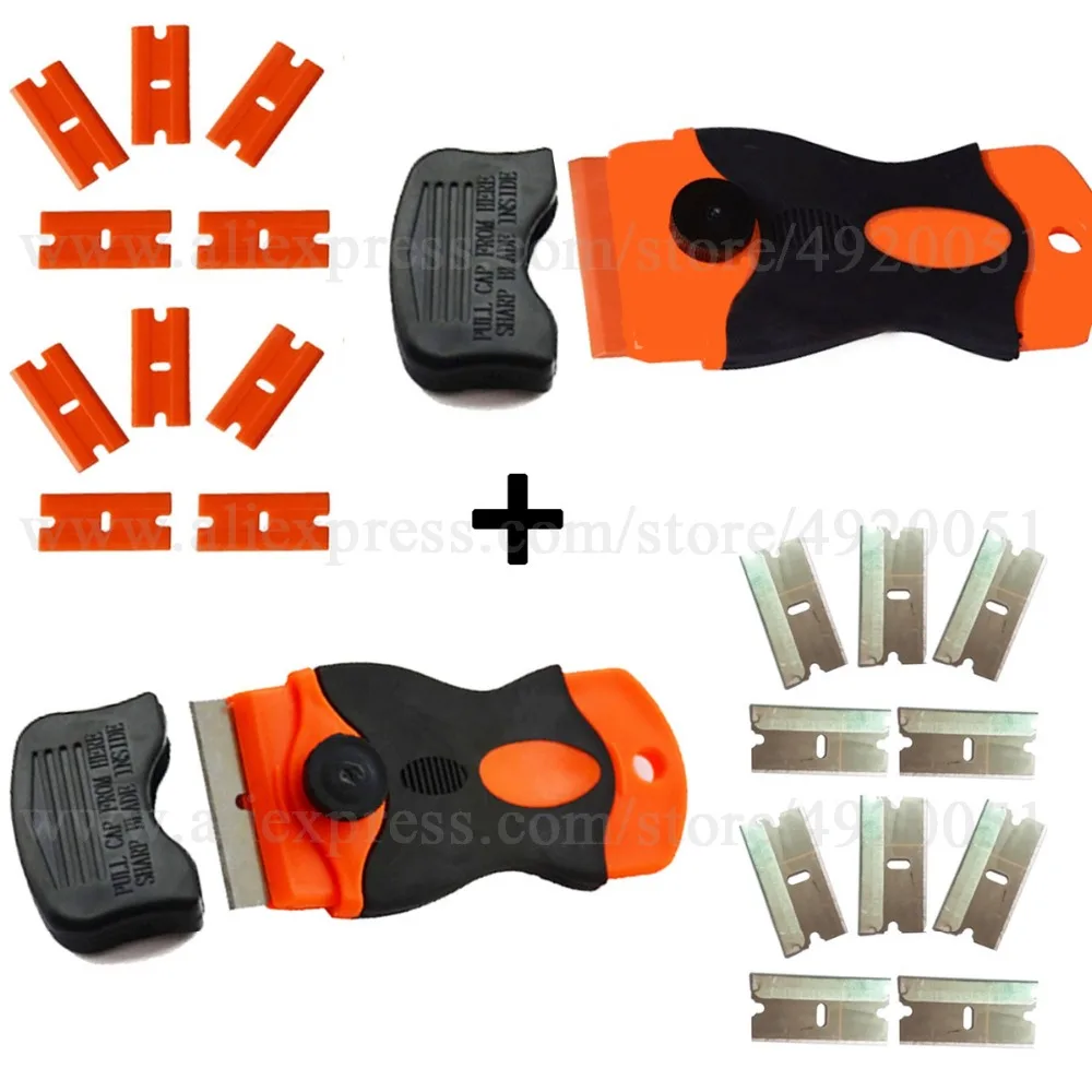 Скребок для очистки стекла и K57 пластиковая ручка двойное лезвие из стали 1 5 дюйма