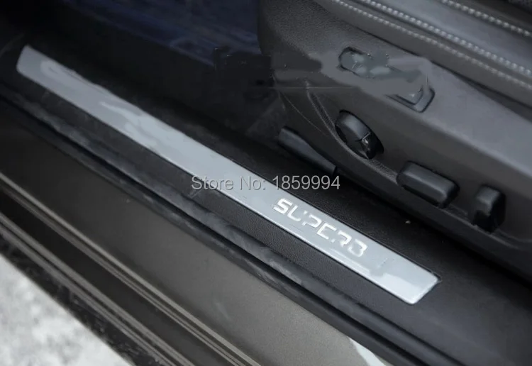 Автомобильная наружная Накладка на порог Добро пожаловать педаль для SKODA SUPERB 304