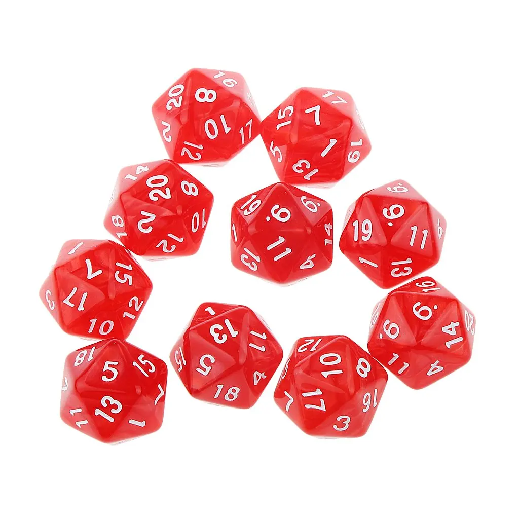 70 шт многогранные кости акриловые D20 цифровые кубики для подземелий и драконов MTG