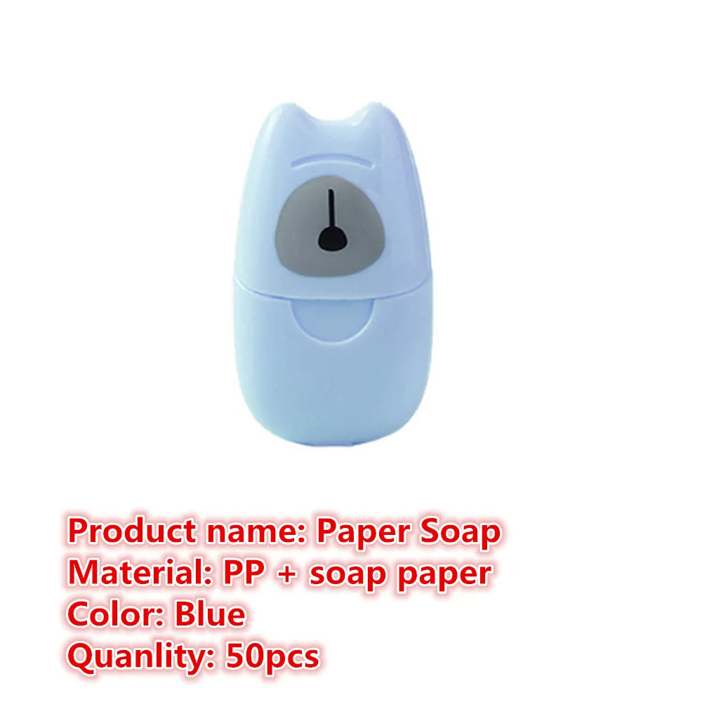 Paper Soap-Blue Новинка, аксессуары для путешествий, одноразовые сжатые полотенца для зубных щеток, бумажное мыло, покрывало для унитаза, покрывало для кровати, одеяло для отеля, на открытом воздухе - Цвет: Paper Soap-Blue