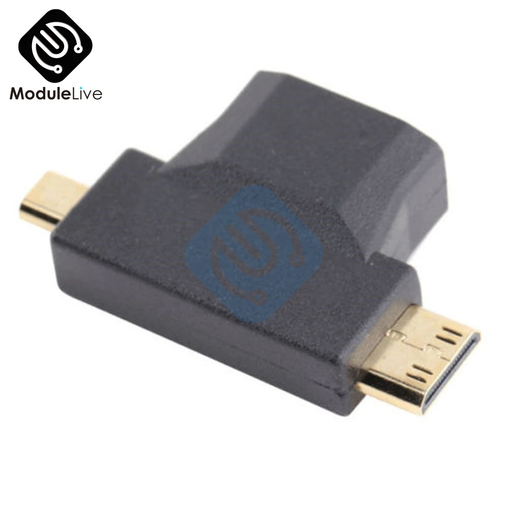 Кабель адаптер 3 в 1 Micro Male Mini HDMI male Female конвертер для HDTV 1080P комбинированные кабели