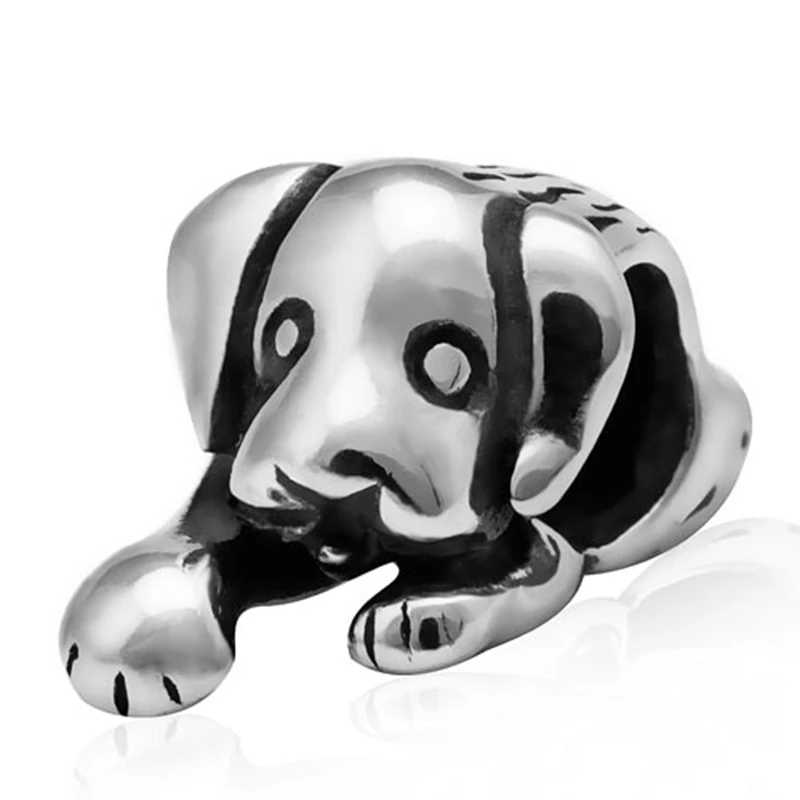 Puppy Dog Charm Sambaah прекрасные милые Различные Подвеска-талисман в виде собаки 925 пробы Серебряный Щенок Скотти Doggi шарики для Pandora животных DIY браслет - Цвет: Puppy Dog Charm