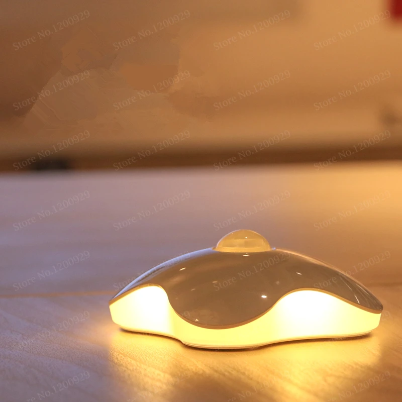 Скидка Eco-friendly Smart Сенсор человеческого тела светодиодный Ночной светильник Настенный светильник USB Перезаряжаемые для маленьких Спальня сна свет...