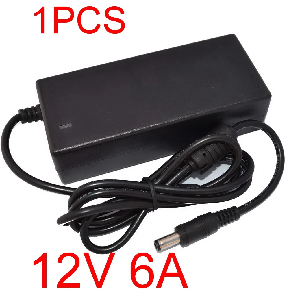 1 шт. Новый 12V6A AC 100 в 240 адаптер конвертер DC 12 В 6A 72 Вт блок питания 5 мм x 2 для 5050/3528
