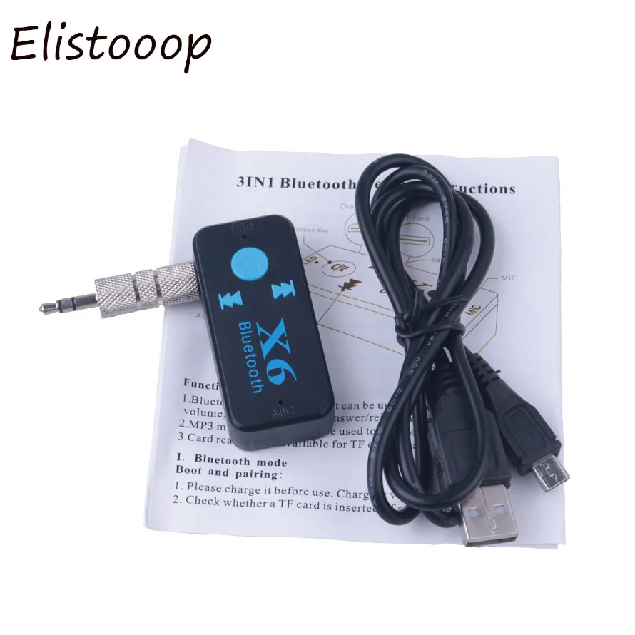 Elistooop 3 5 мм разъем 4 1 Aux Bluetooth автомобильный комплект громкой связи USB аудио