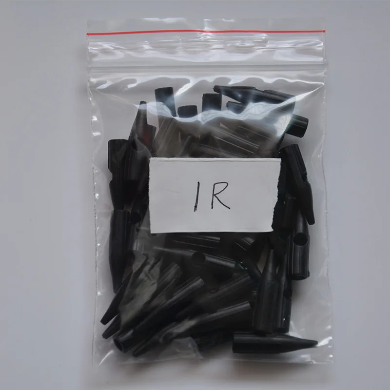 50 шт./лот 1RL Одноразовые черные иглы для перманентного макияжа пластиковые наконечники для корейской татуировки бровей