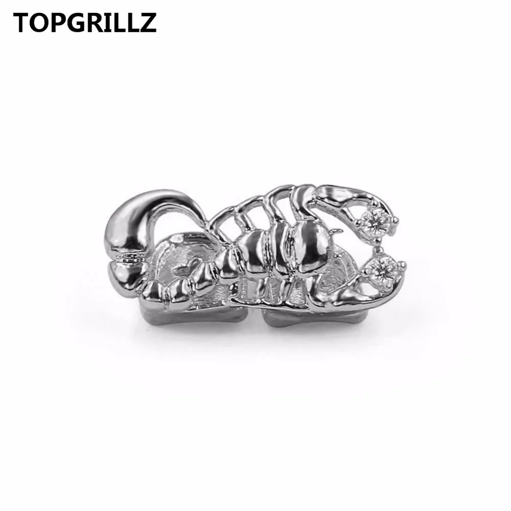 Грили для зубов TOPGRILLZ Scorpion Stinger грили золотого цвета двойная крышка скорпиона со