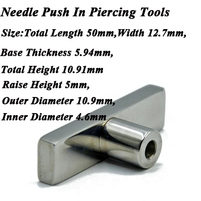 Needle Push In BOG-316L хирургическая сталь иглы толчок и иглы зажим плоскогубцы инструмент для пирсинга тела Профессиональный инструмент для прокола - Окраска металла: Needle Push In