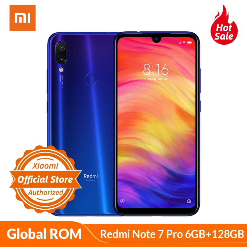 Xiaomi Redmi Note 7 Pro с глобальной прошивкой 6 ГБ 128 мобильный телефон 48MP 13 МП камера 3