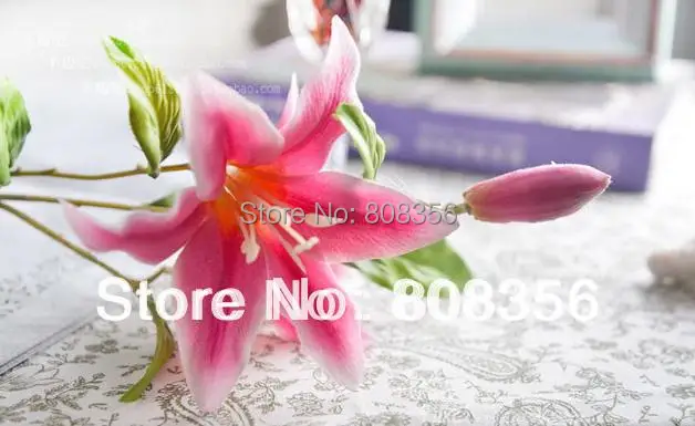 52 см Европейское Моделирование искусственных цветов Лилия две Цветочные головки