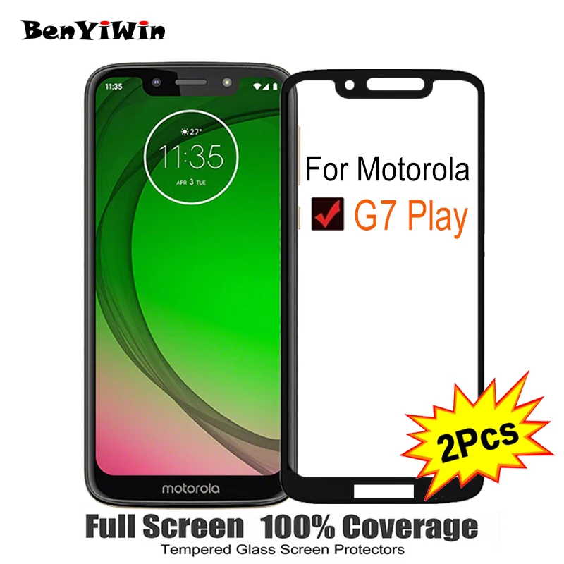 2 шт. Защитное стекло для Motorola Moto G7 PLAY 5 70 дюйма|Защитные стёкла и плёнки телефонов|
