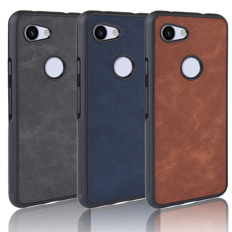 For Google Pixel 3a / XL Luxury PU Skin Hard shockproof Back Cover Pixel3a 3 a 3aXL Phone Cases |