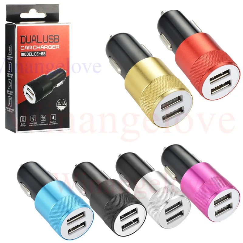 

Автомобильное зарядное устройство с двумя usb-портами, 2,1 А + 1 А