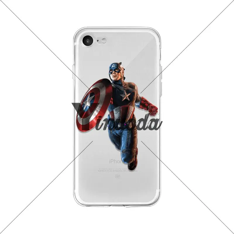 Yinuoda Marvel Капитан Америка пользовательские фото мягкий чехол для телефона iPhone X XS