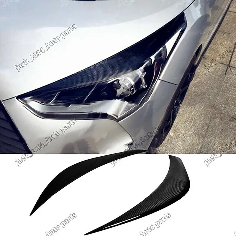 Чехол из углеродного волокна для передней фары Hyundai Veloster 2011 2012 2013 2014 2015 2016