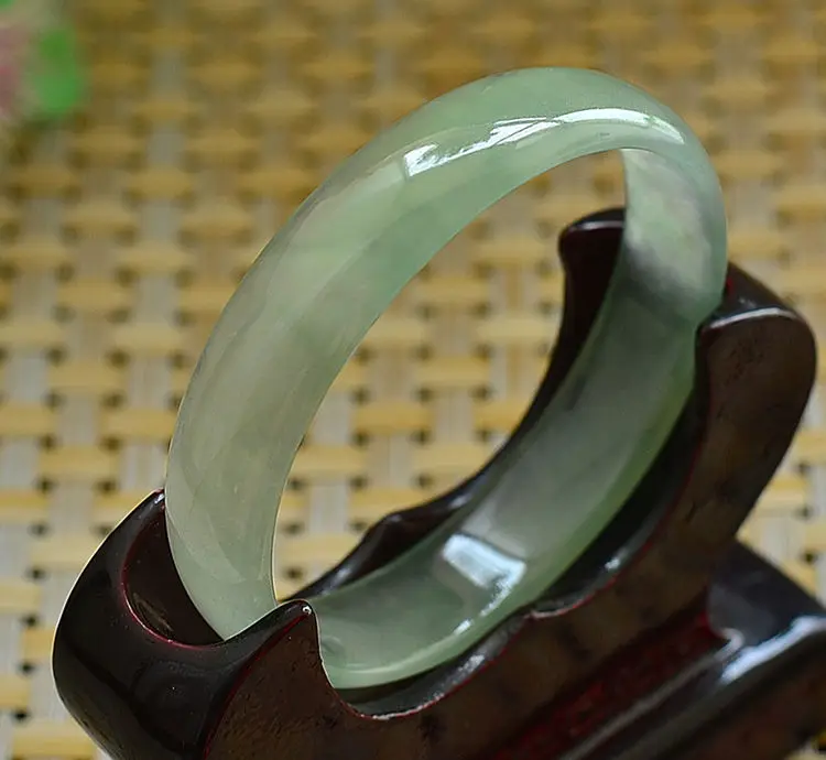 Natural Burmese Jade Bracelet Ice Through Oval Royal | Украшения и аксессуары